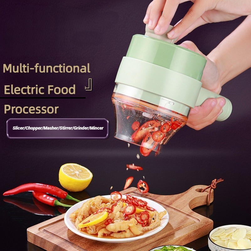 Gaming Kitchen Accessories - Wireless Electric Food Processor Vegetable Cutter