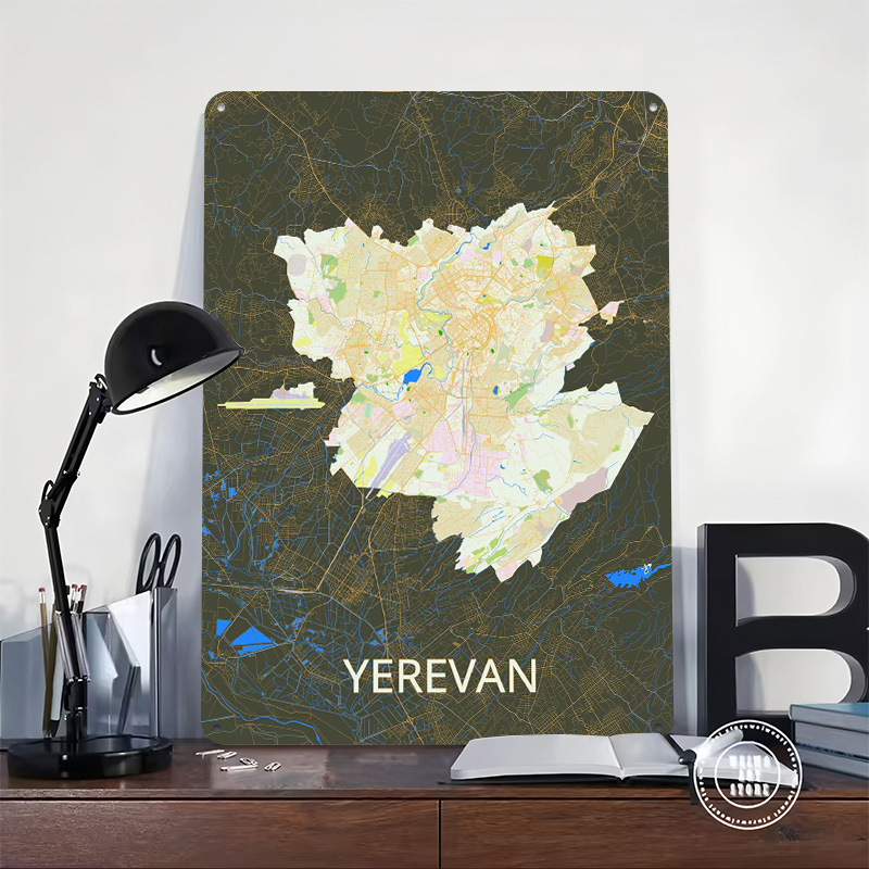 Yerevan City Map Tinplate Post - Gaming Accessories Europe ulasan dan harga