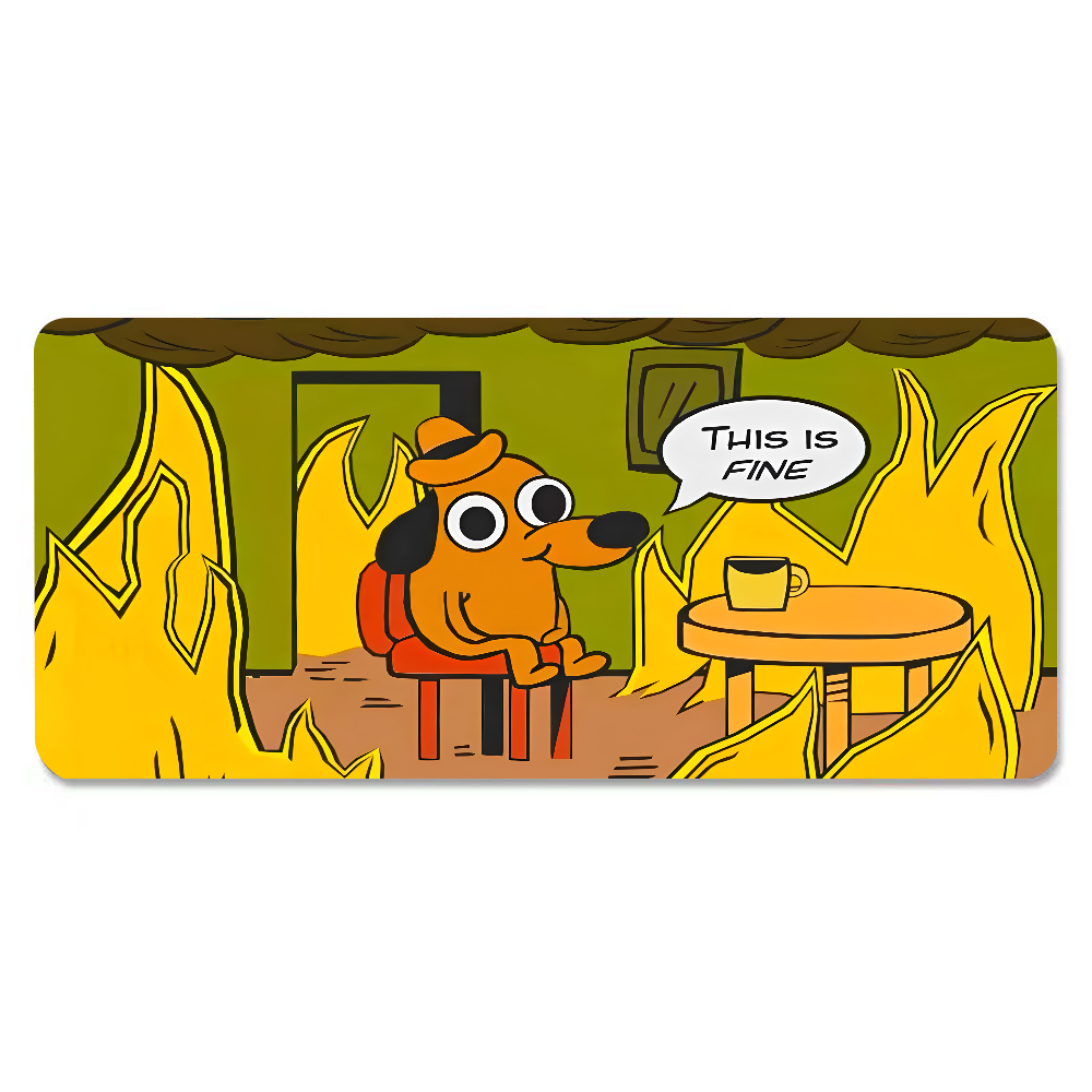 This Is Fine Dog Dachshund Mou - Gaming Accessories Cheap ulasan dan harga