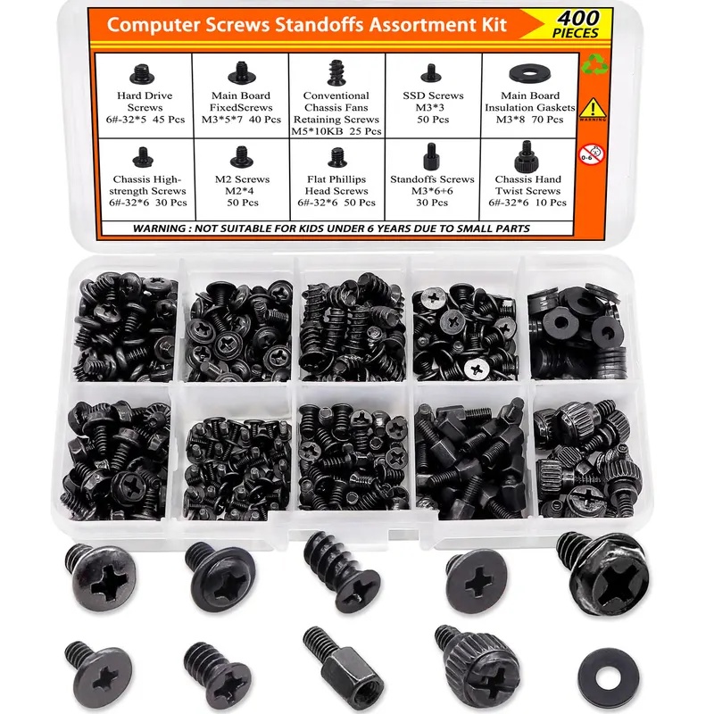 400 PCS Computer Screws Kit, M - M2 Heatsink Cooler ulasan dan harga