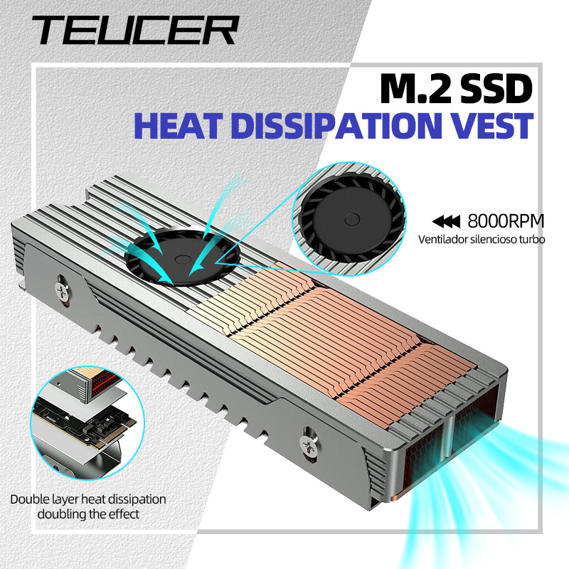 Teucer M.2 NVME SSD Heat Sink  - M2 Heatsink Cooler ulasan dan harga