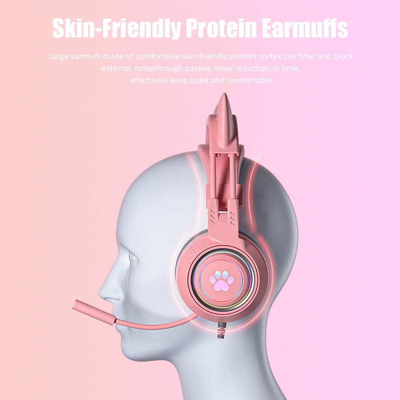 Cute Cat Ear Gaming Headphones - Gaming Accessories For Kids ulasan dan harga