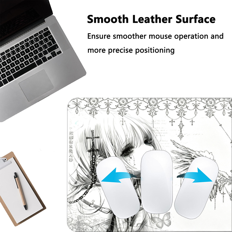 Leather Mousepad Black White A - Gaming Accessories Cheap ulasan dan harga